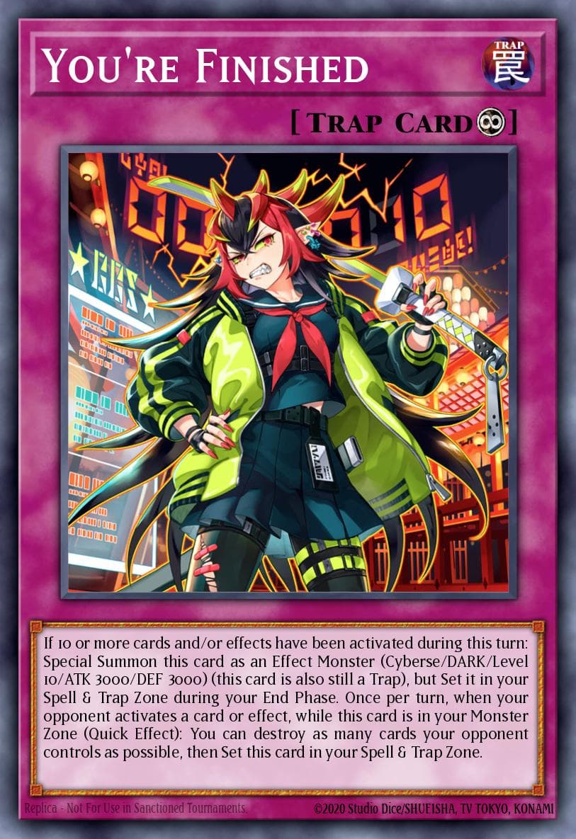 You're Finished Duelist Nexus card