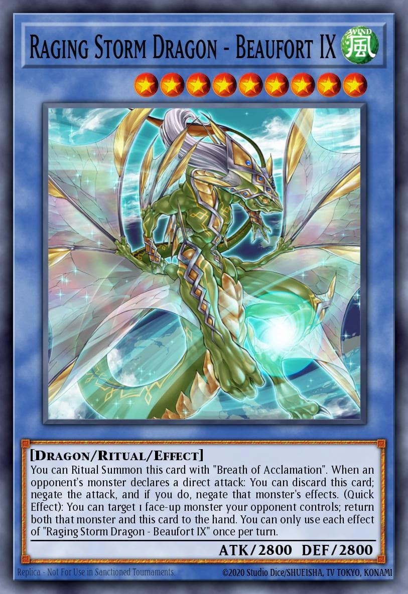 Raging Storm Dragon - Beaufort IX Blazing Vortex Premiere! promotional card card