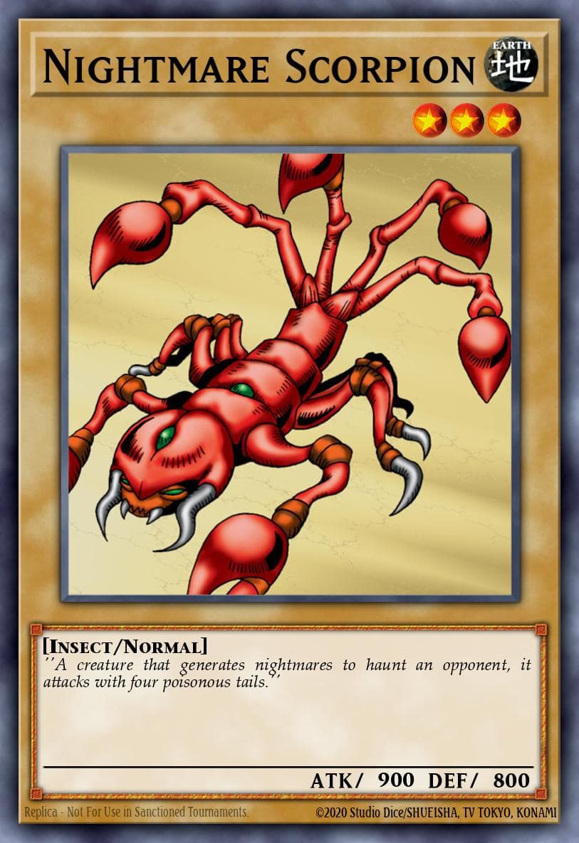 Nightmare Scorpion 遊戲王 card