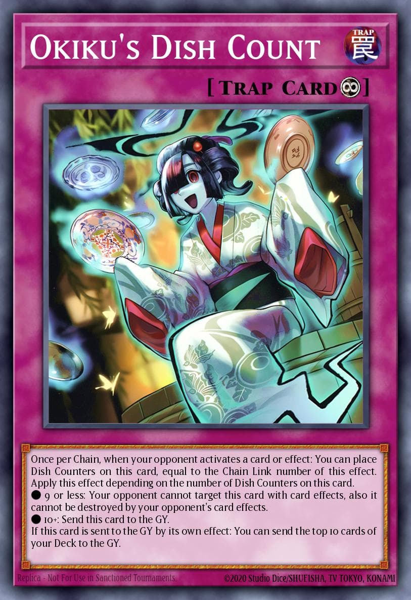 Okiku's Dish Count Doom of Dimensions card