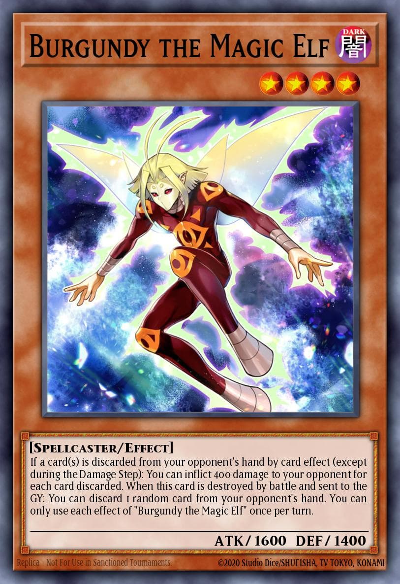 Burgundy the Magic Elf Maze of Muertos card