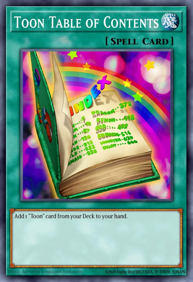 Toon Table of Contents Dark Beginning 2 card