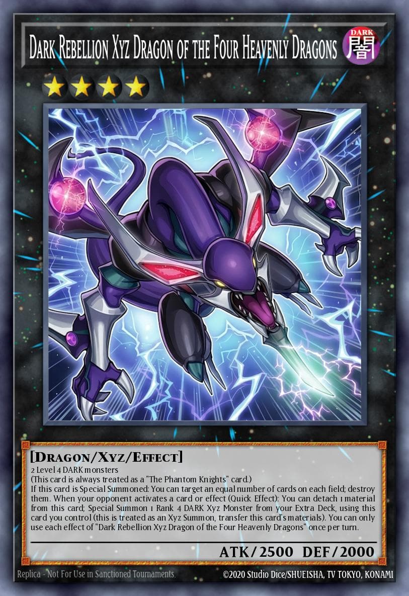 四天之龙 暗反叛超量龙 游戏王 card