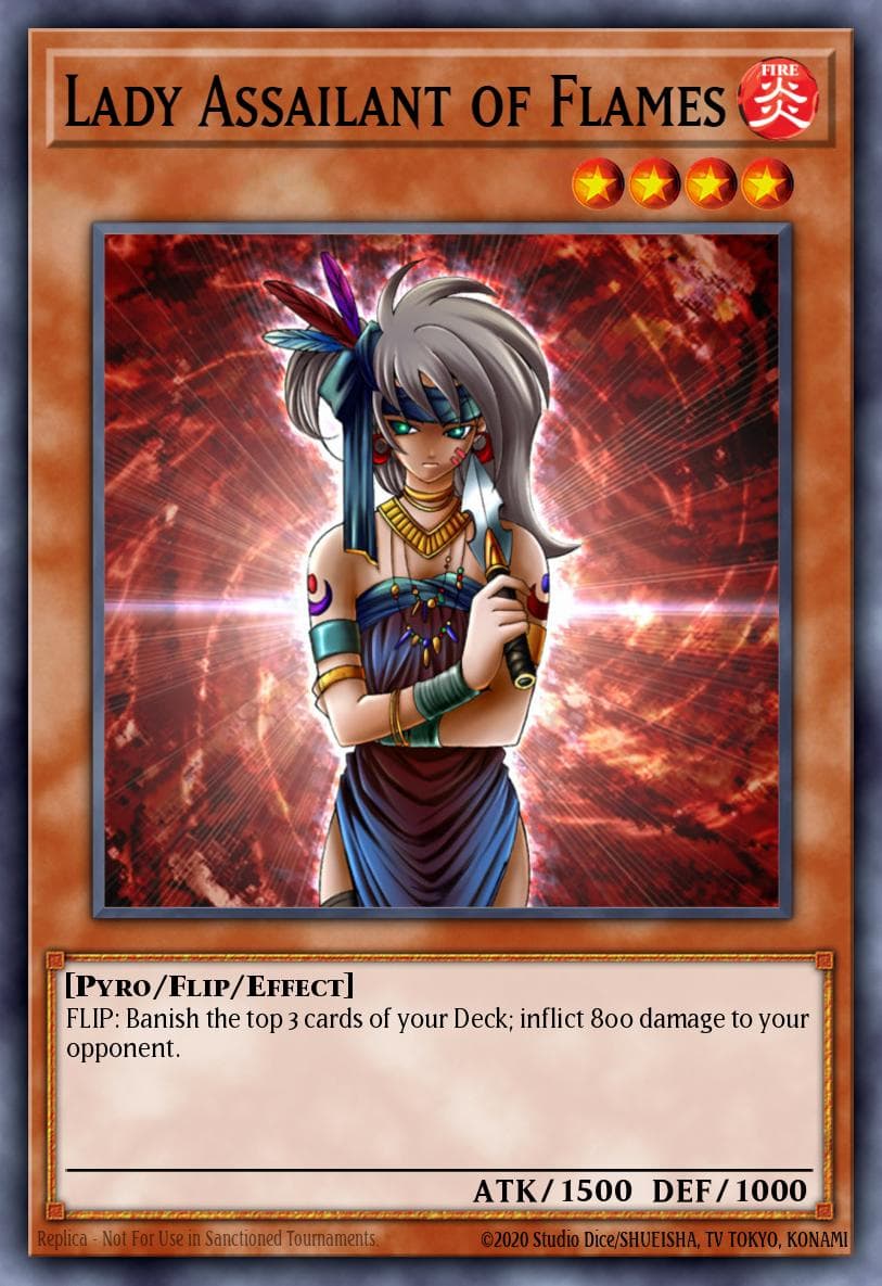 Lady Assailant of Flames Labyrinth of Nightmare card