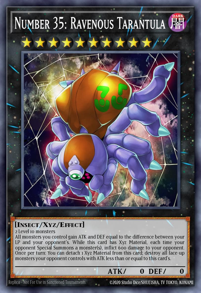 Number 35: Ravenous Tarantula Premium Gold: Infinite Gold card