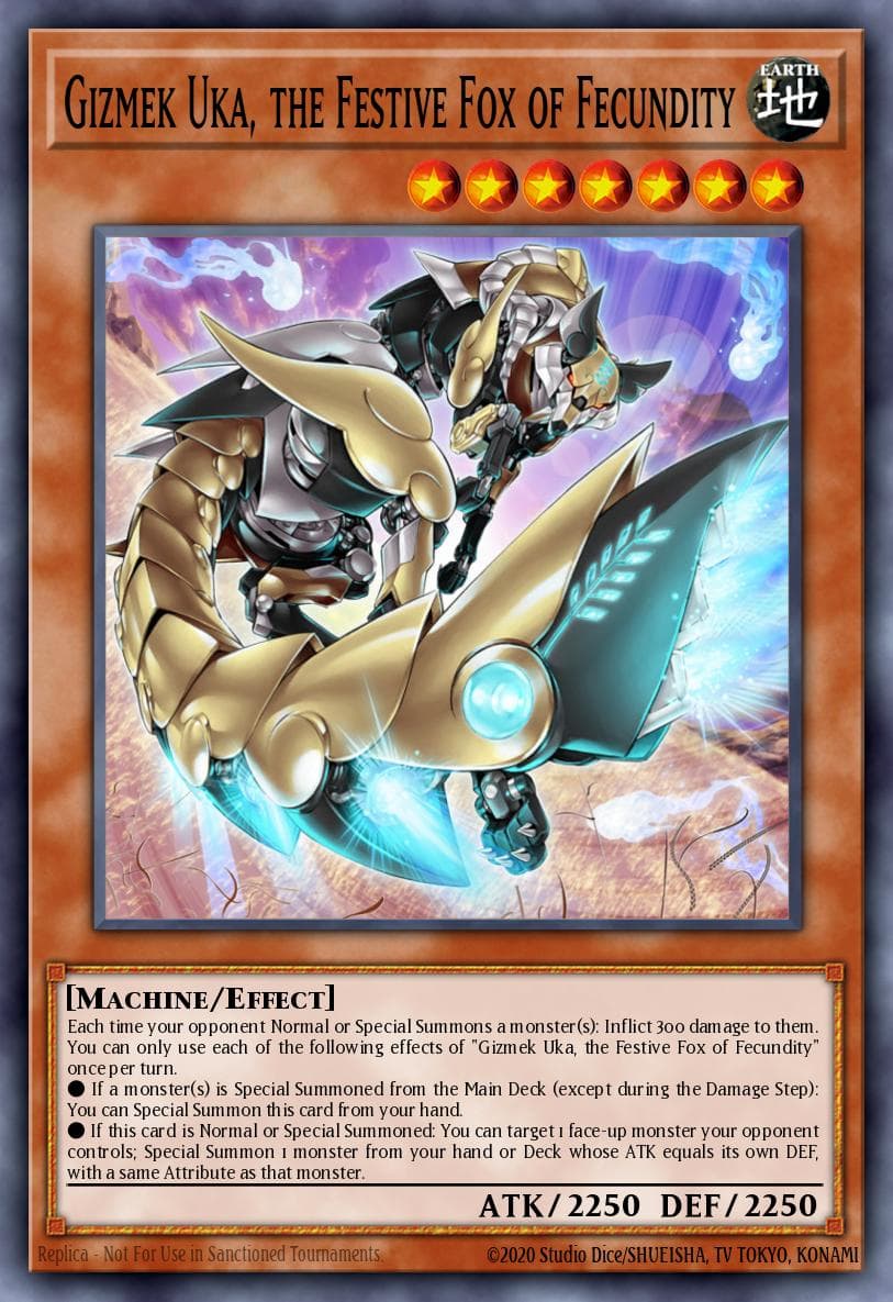 Gizmek Uka, the Festive Fox of Fecundity Eternity Code Premiere! promotional card card