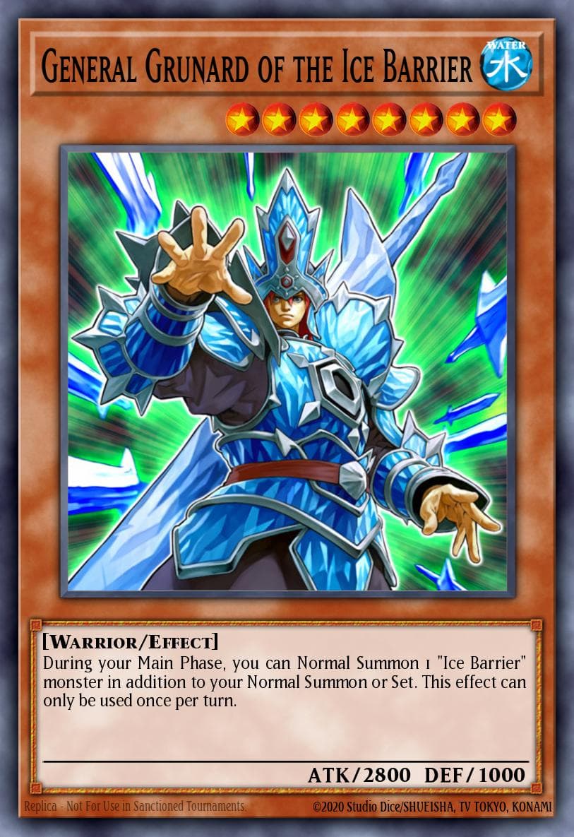General Grunard of the Ice Barrier Structure Deck: Freezing Chains card