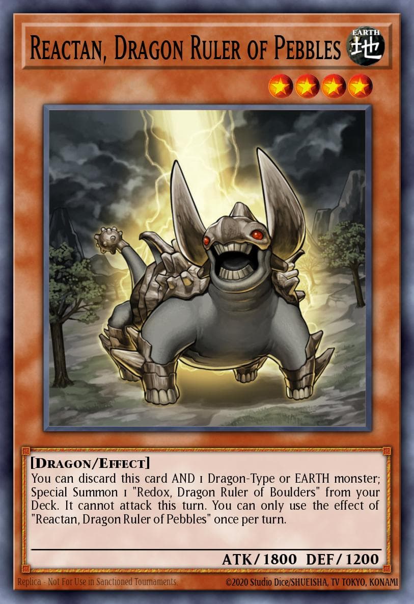 Reactan, Dragon Ruler of Pebbles Battles of Legend: Monster Mayhem card