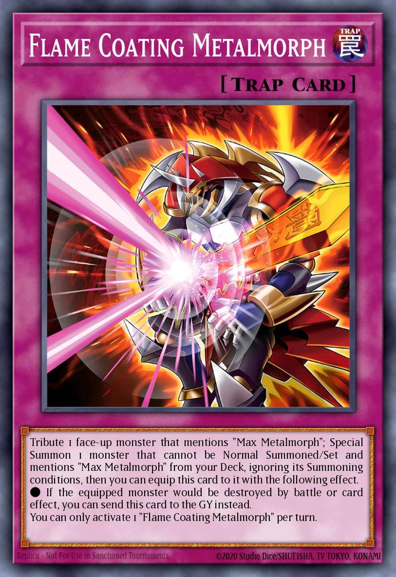 Flame Coating Metalmorph Supreme Darkness card
