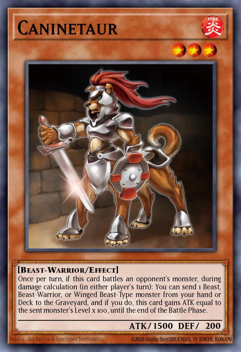Caninetaur 遊戲王 card
