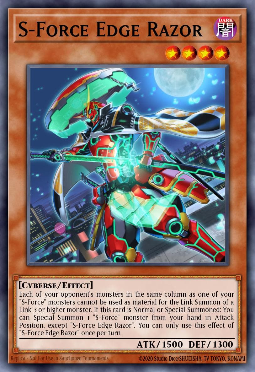S-Force Edge Razor Lightning Overdrive Premiere! promotional card card