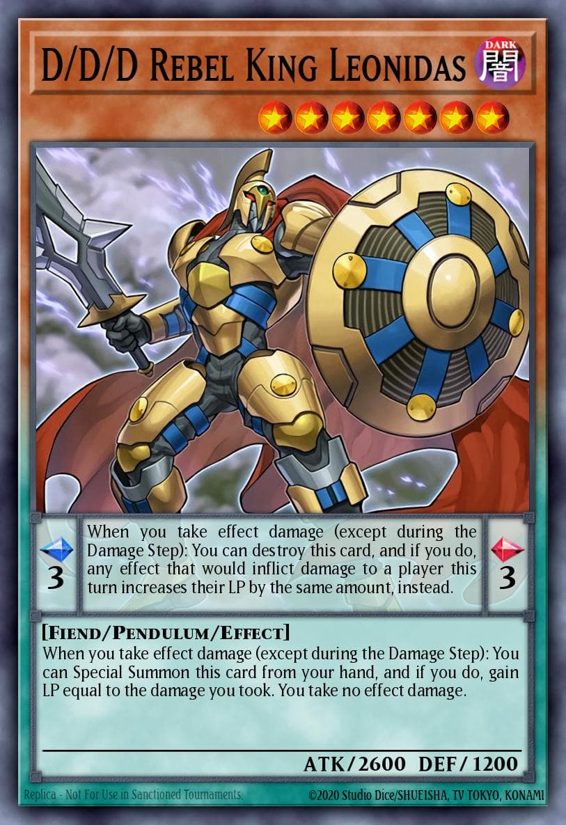 D/D/D Rebel King Leonidas Dimension of Chaos: Special Edition card