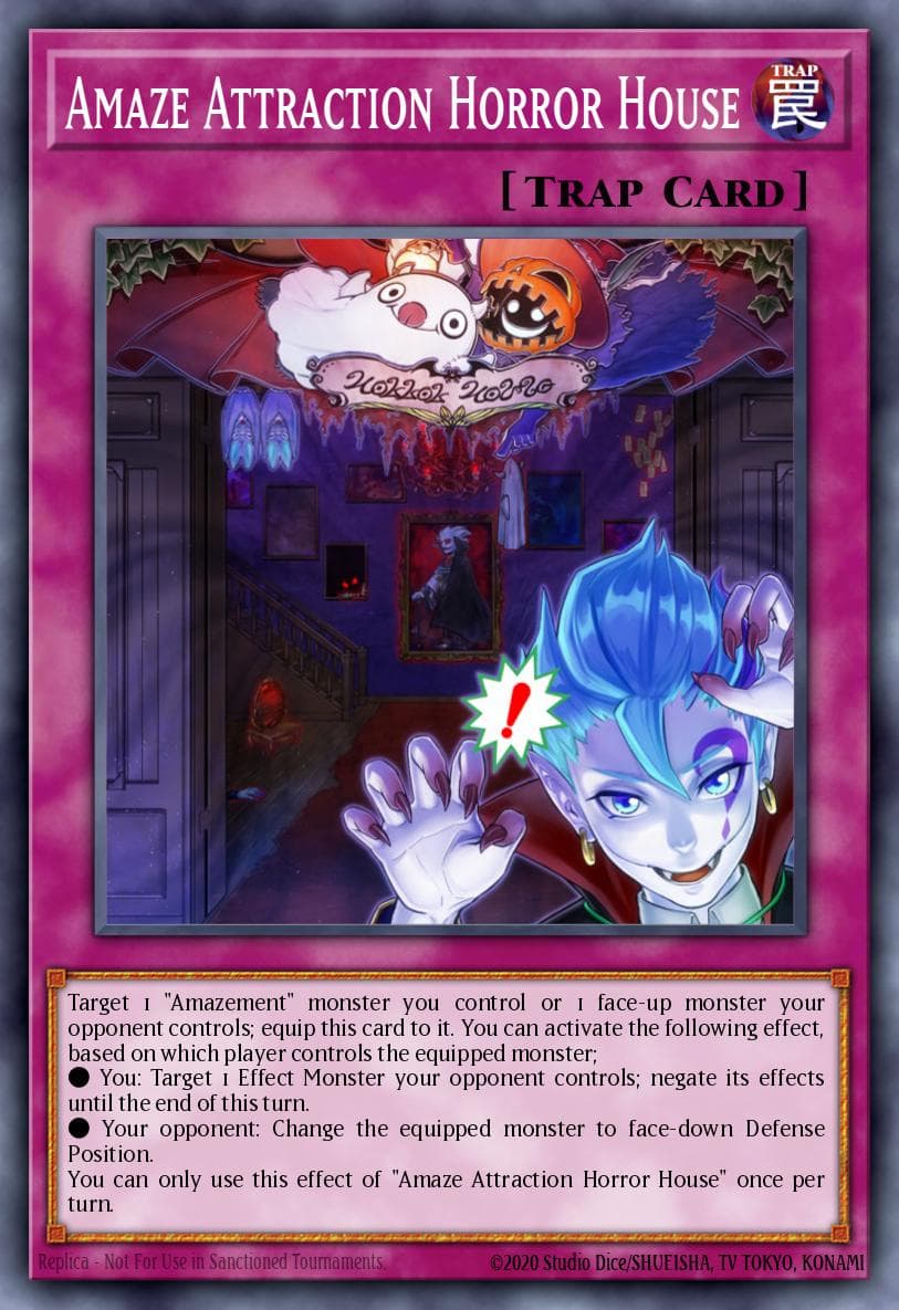 Amaze Attraction Horror House Lightning Overdrive Premiere! promotional card card