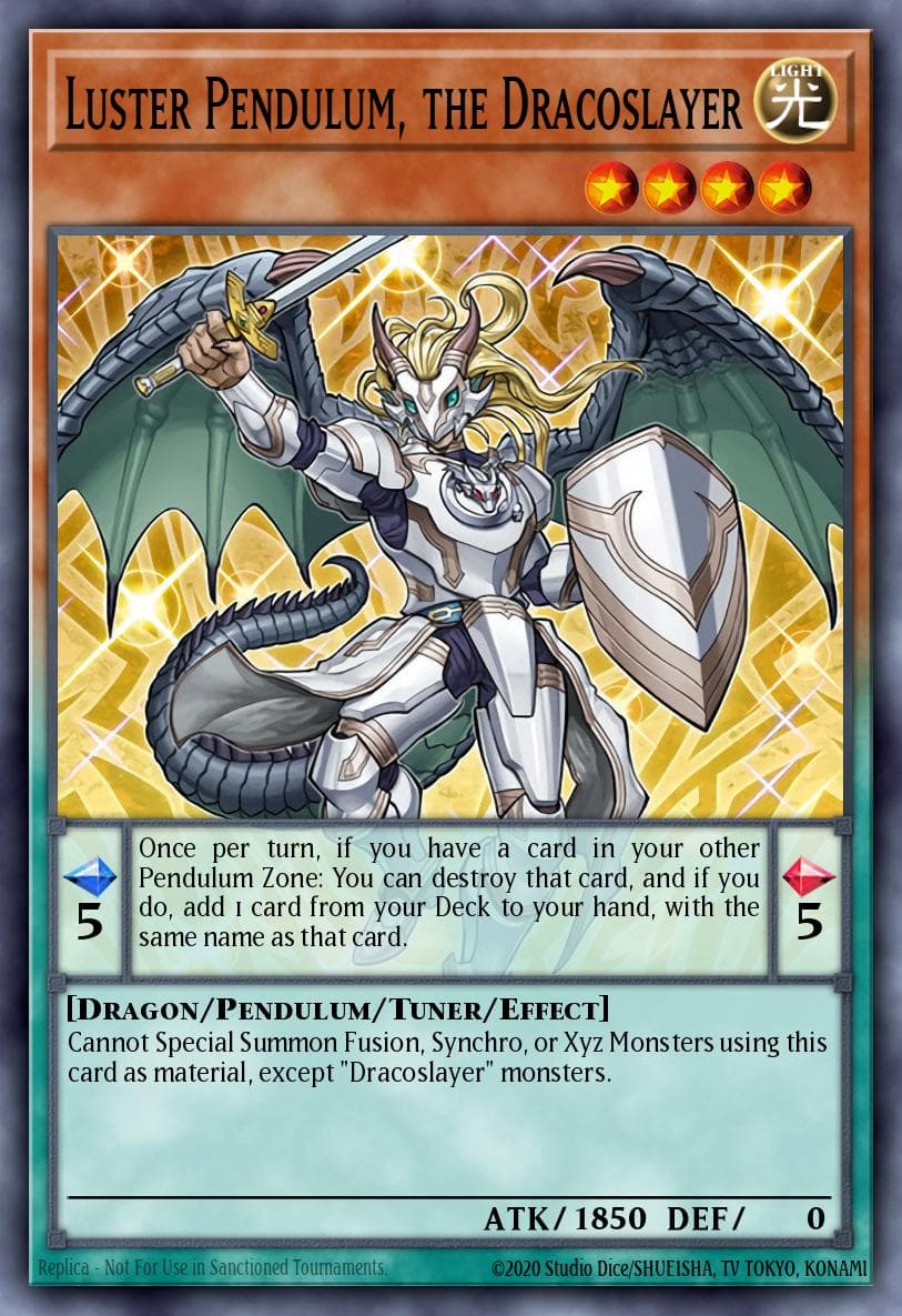 Luster Pendulum, the Dracoslayer Clash of Rebellions: Special Edition card