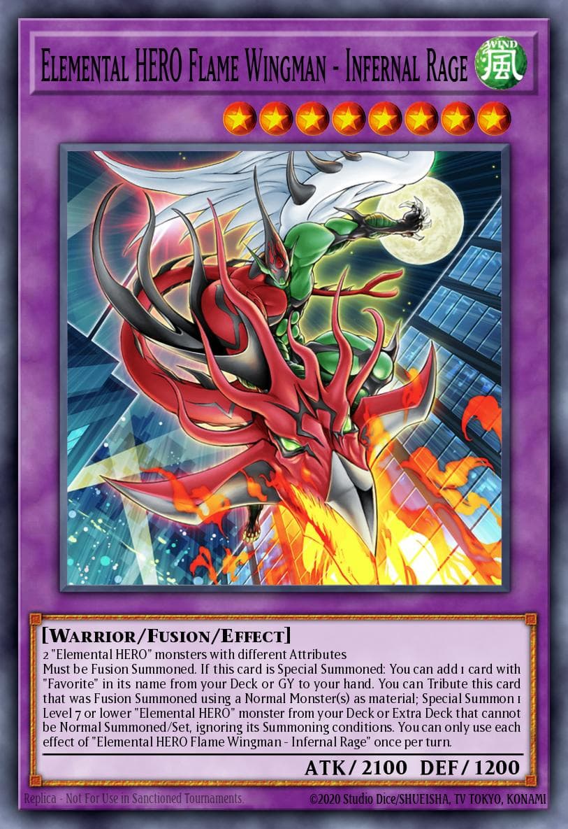 Elemental HERO Flame Wingman - Infernal Rage Battles of Legend: Monstrous Revenge card