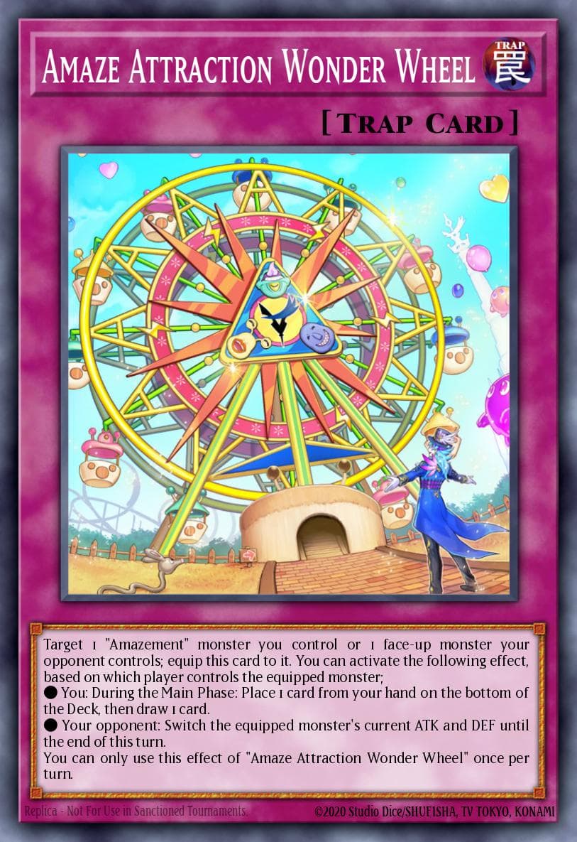 Amaze Attraction Wonder Wheel Lightning Overdrive Premiere! promotional card card