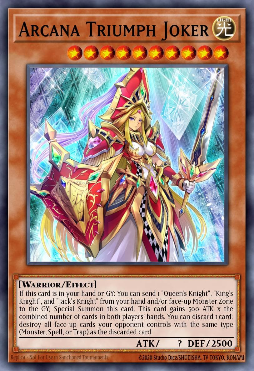 Arcana Triumph Joker King's Court card