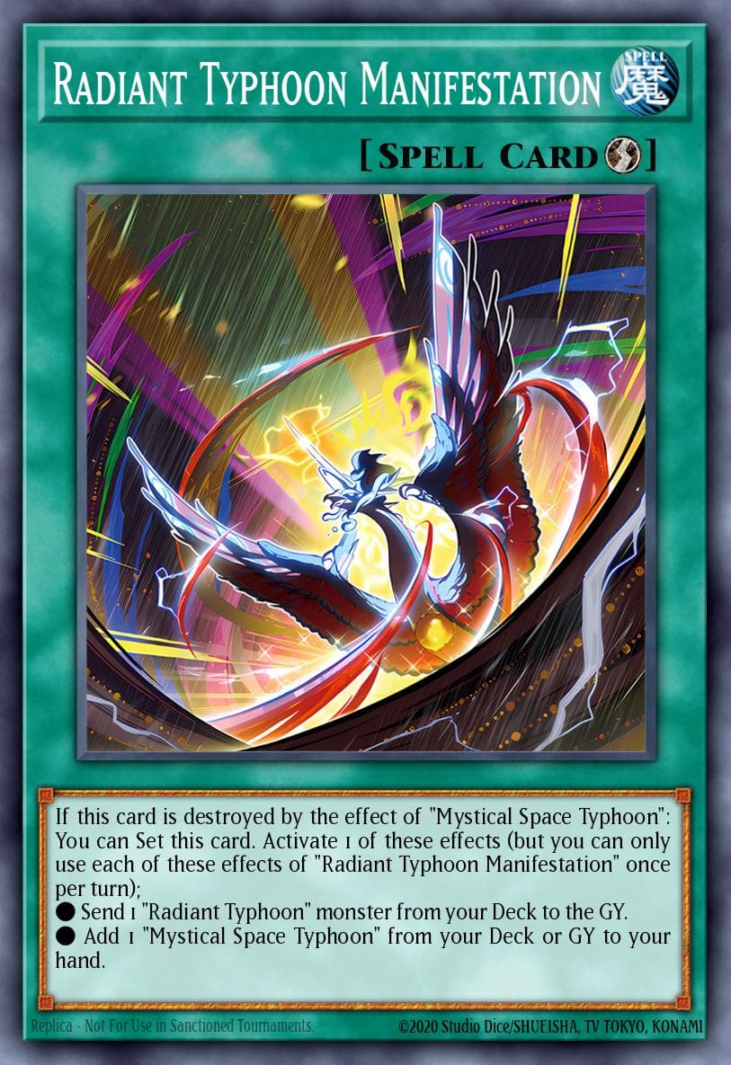 Radiant Typhoon Manifestation Doom of Dimensions card