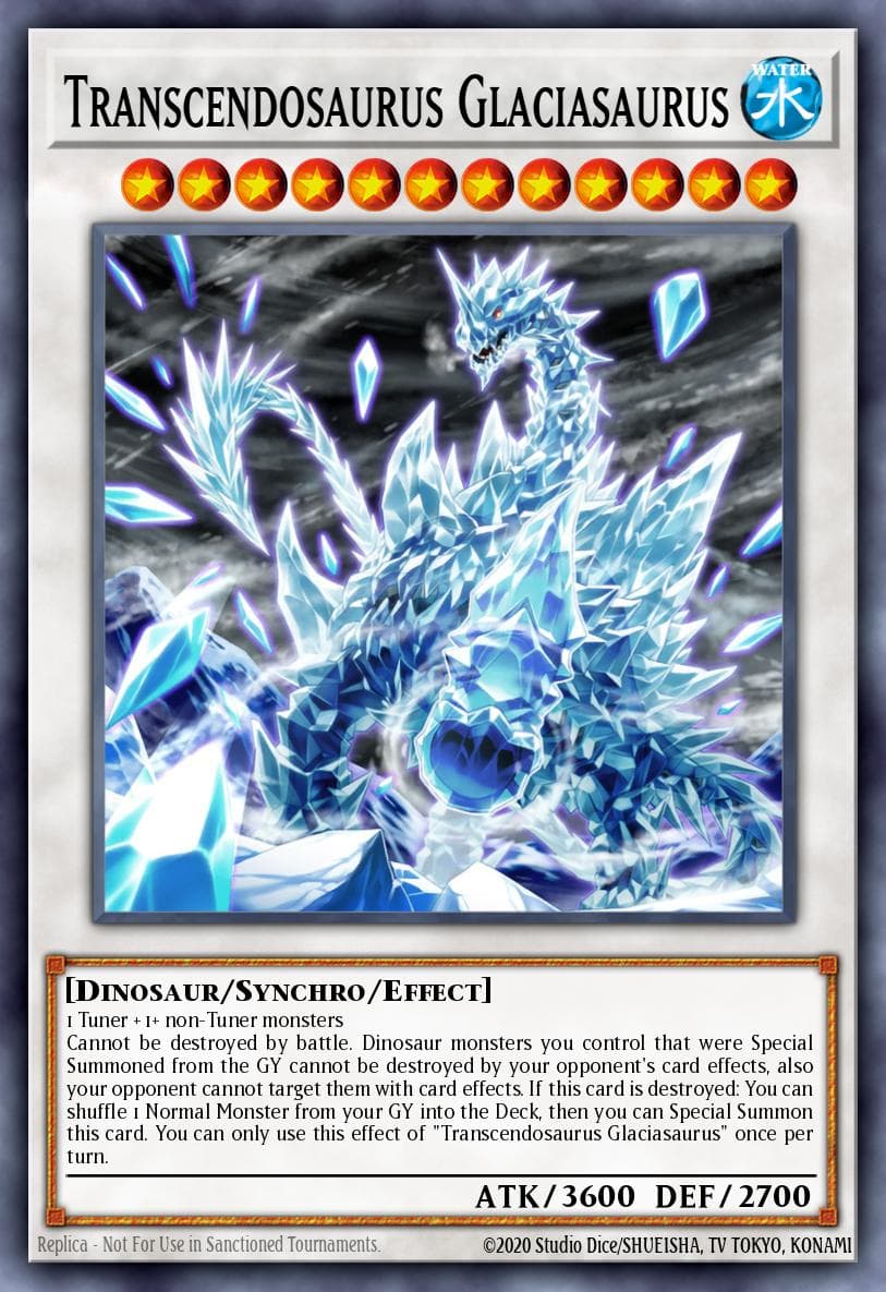 Transcendosaurus Glaciasaurus 25th Anniversary Tin: Dueling Mirrors card