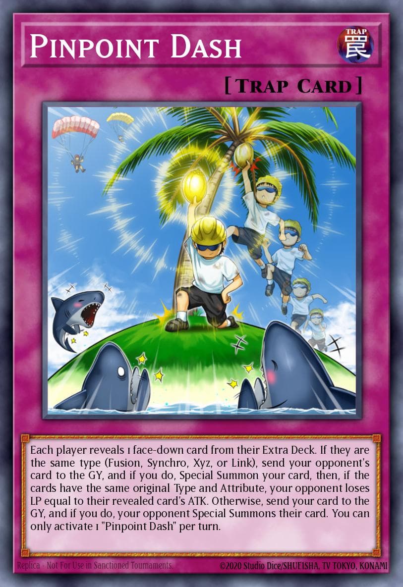 Pinpoint Dash Eternity Code Premiere! promotional card card