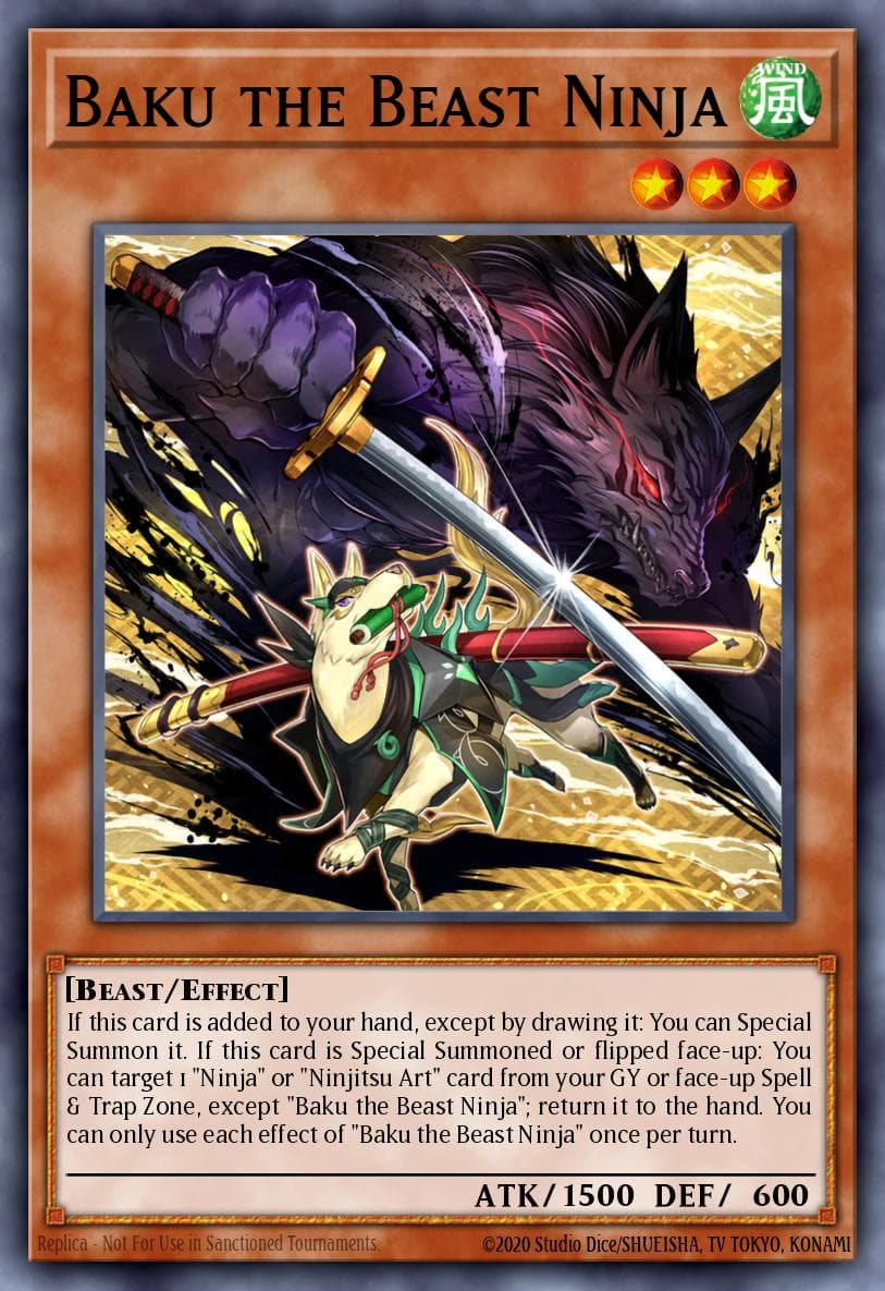 Baku the Beast Ninja 25th Anniversary Tin: Dueling Heroes Mega Pack card