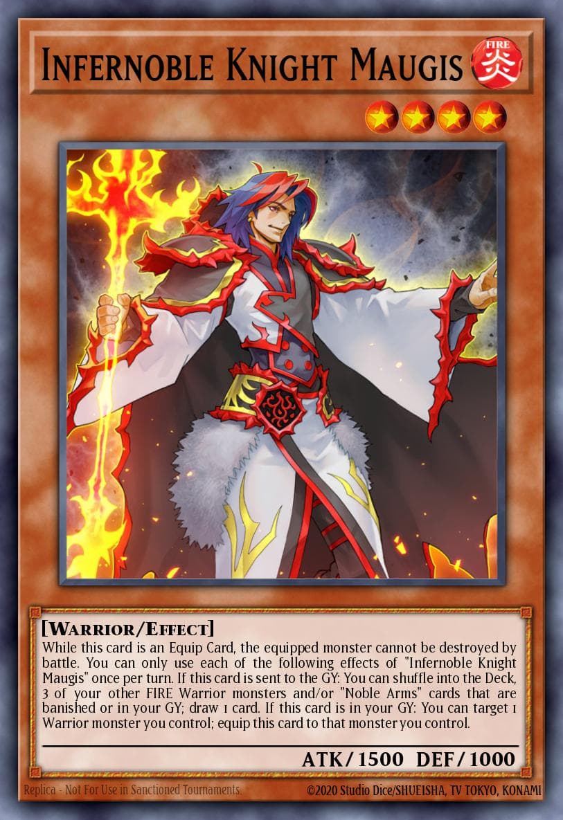 Infernoble Knight Maugis Rise of the Duelist Premiere! promotional card card