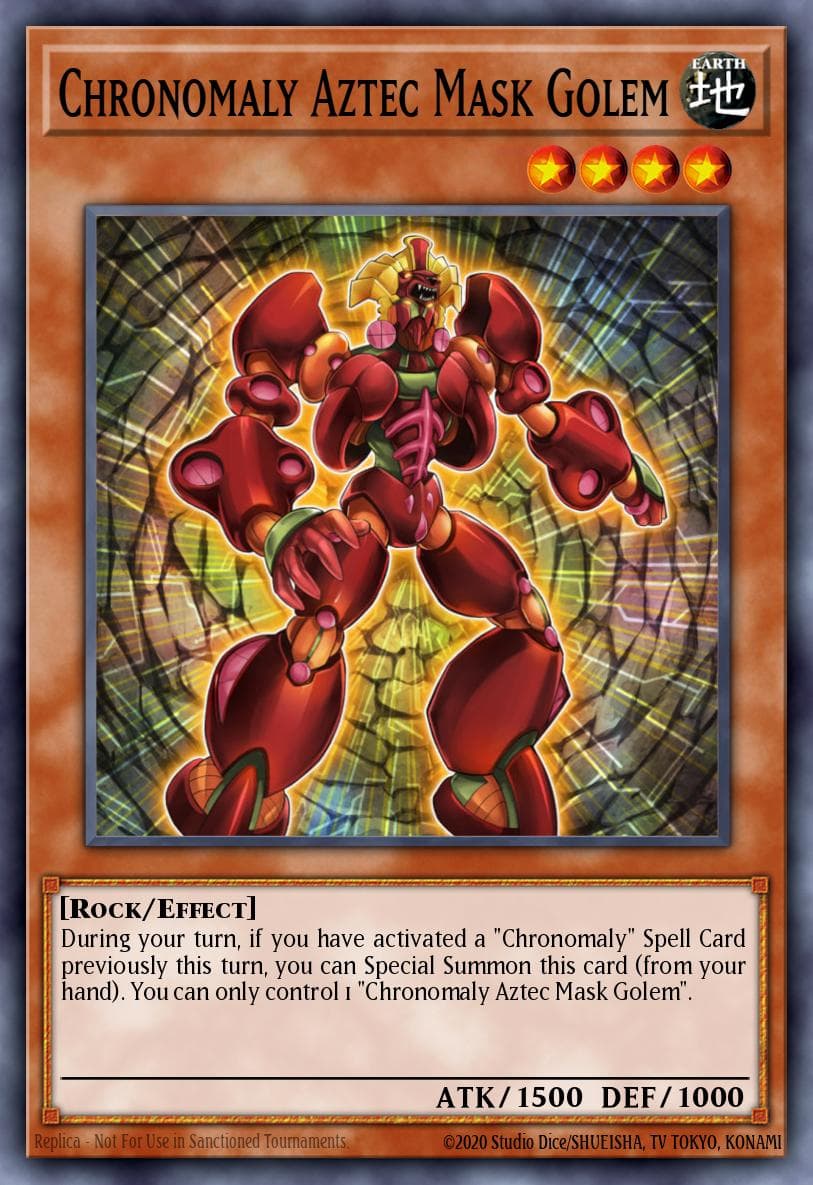 Chronomaly Aztec Mask Golem Number Hunters card