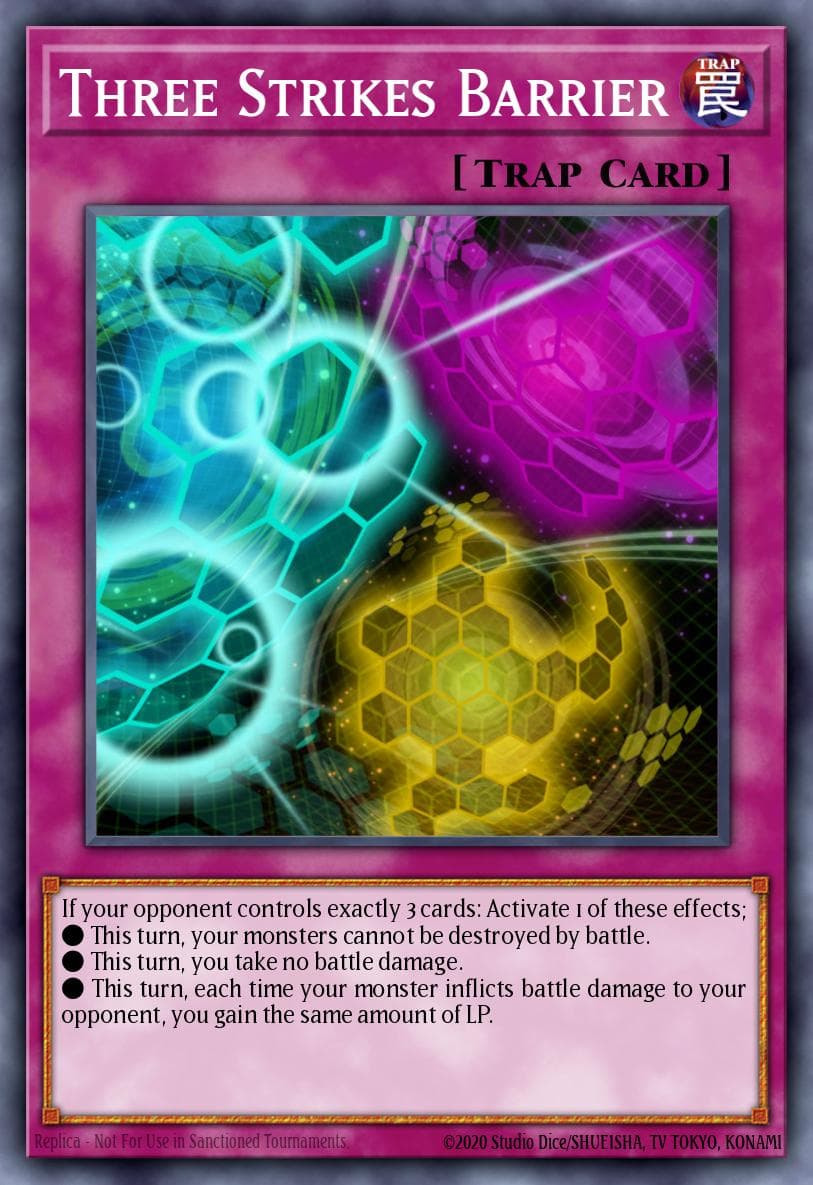 Three Strikes Barrier Code of the Duelist Special Edition card