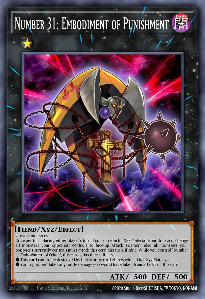 Number 31: Embodiment of Punishment Premium Gold card