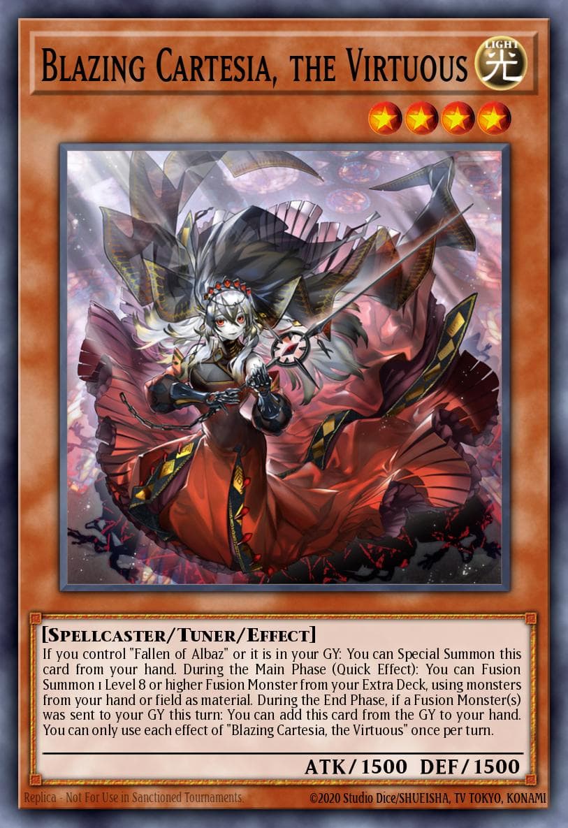 Blazing Cartesia, the Virtuous Battles of Legend: Terminal Revenge card