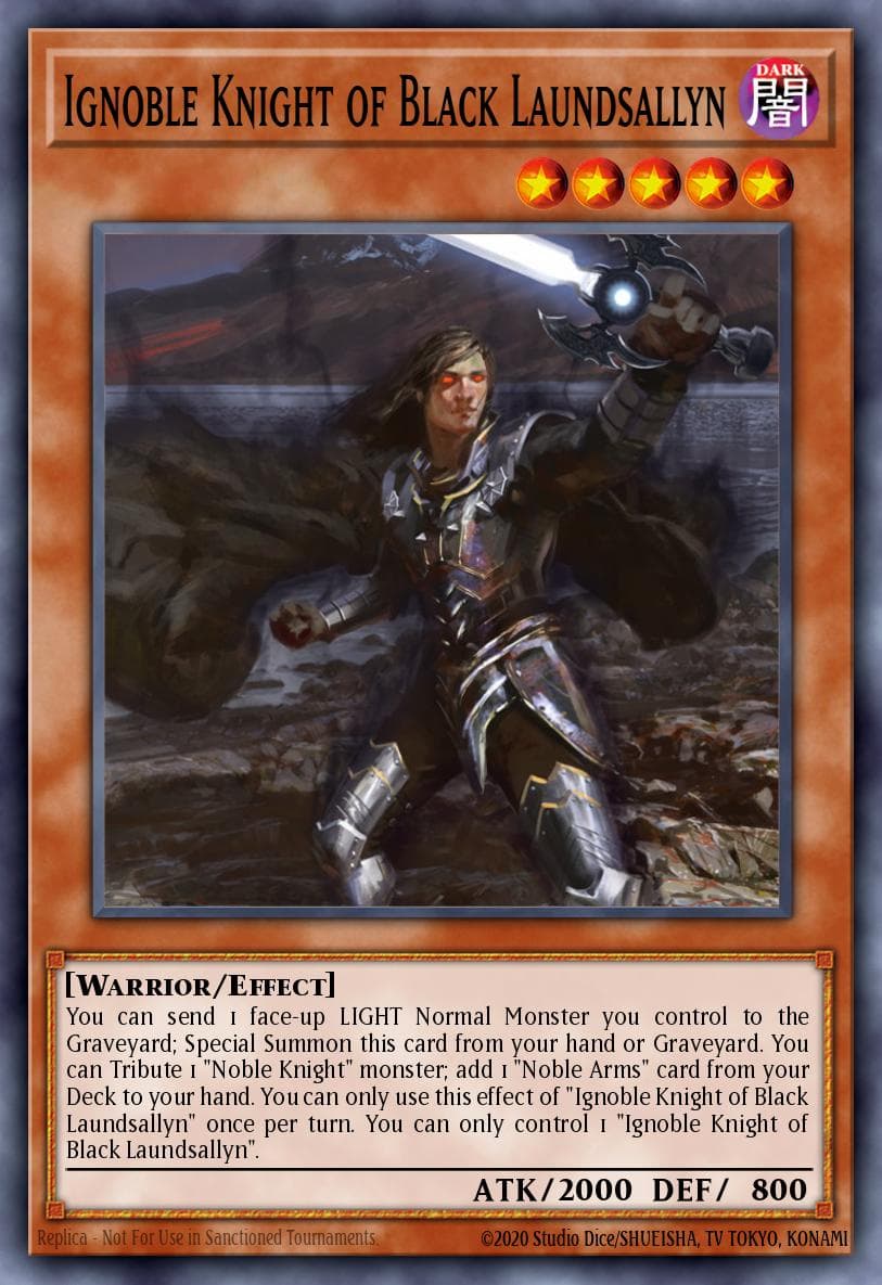 Ignoble Knight of Black Laundsallyn Noble Knights of the Round Table Power-Up Pack card