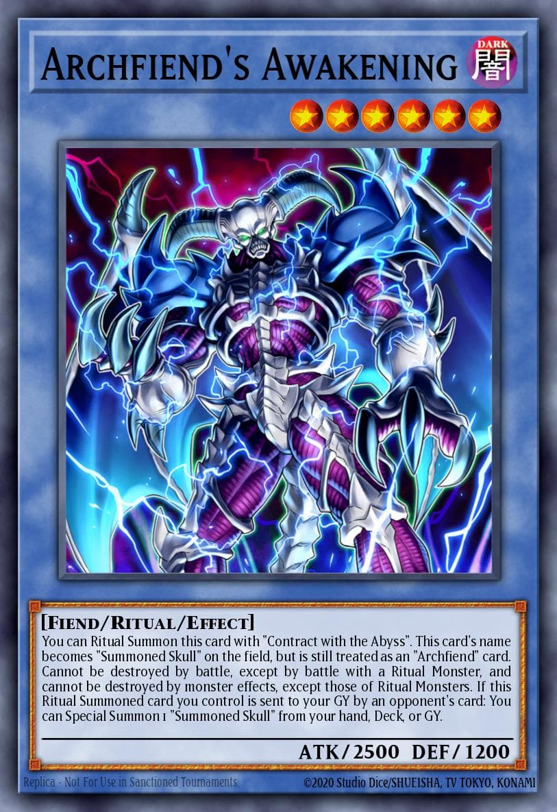 Archfiend's Awakening Fists of the Gadgets card