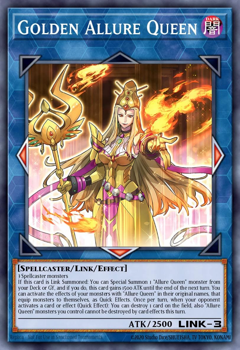 Golden Allure Queen Maze of the Master card
