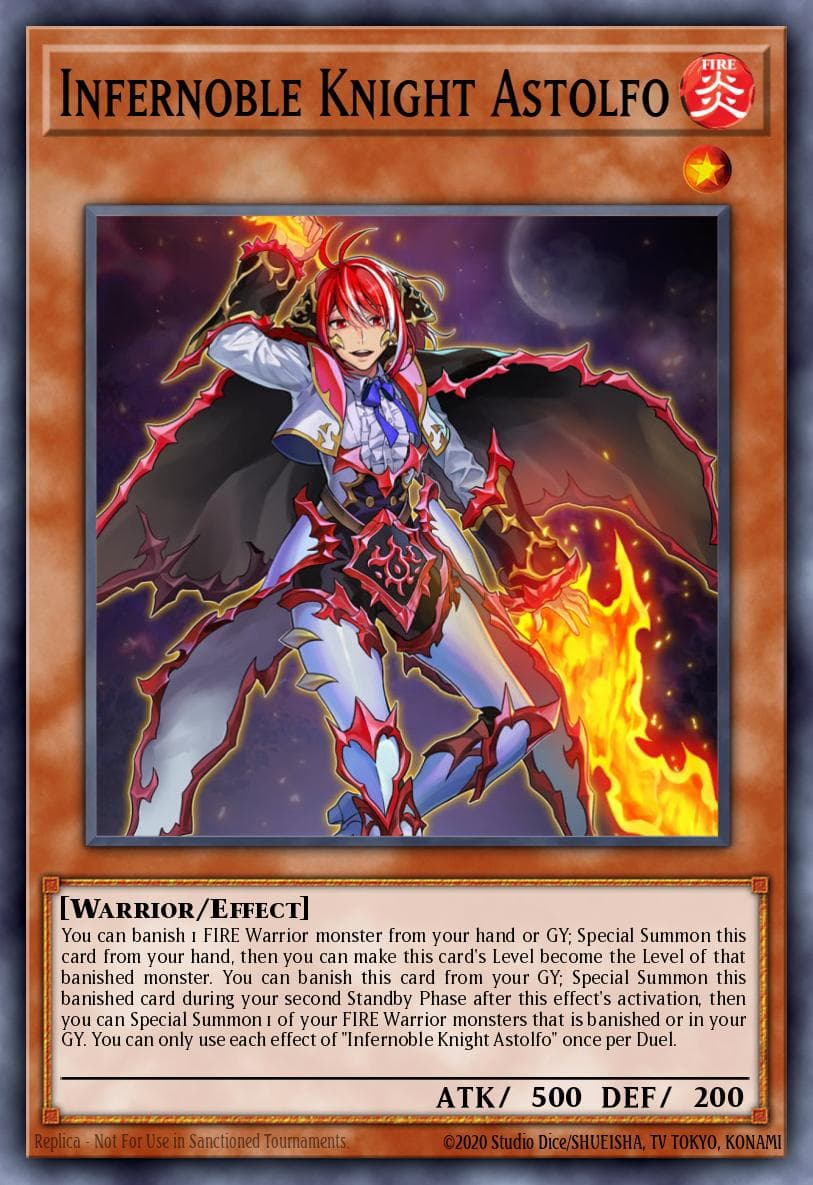 Infernoble Knight Astolfo Rise of the Duelist Premiere! promotional card card