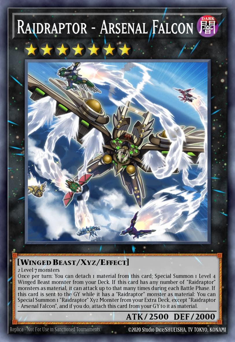 Raidraptor - Arsenal Falcon Rise of the Duelist Premiere! promotional card card