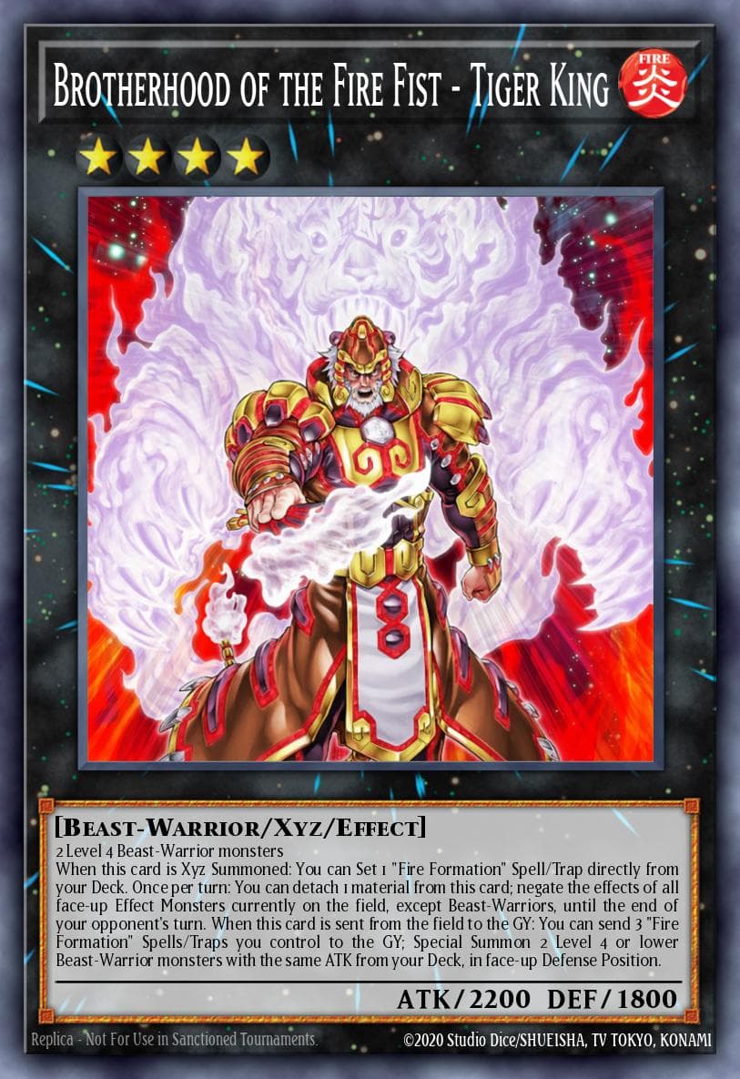 Brotherhood of the Fire Fist - Tiger King Premium Gold card