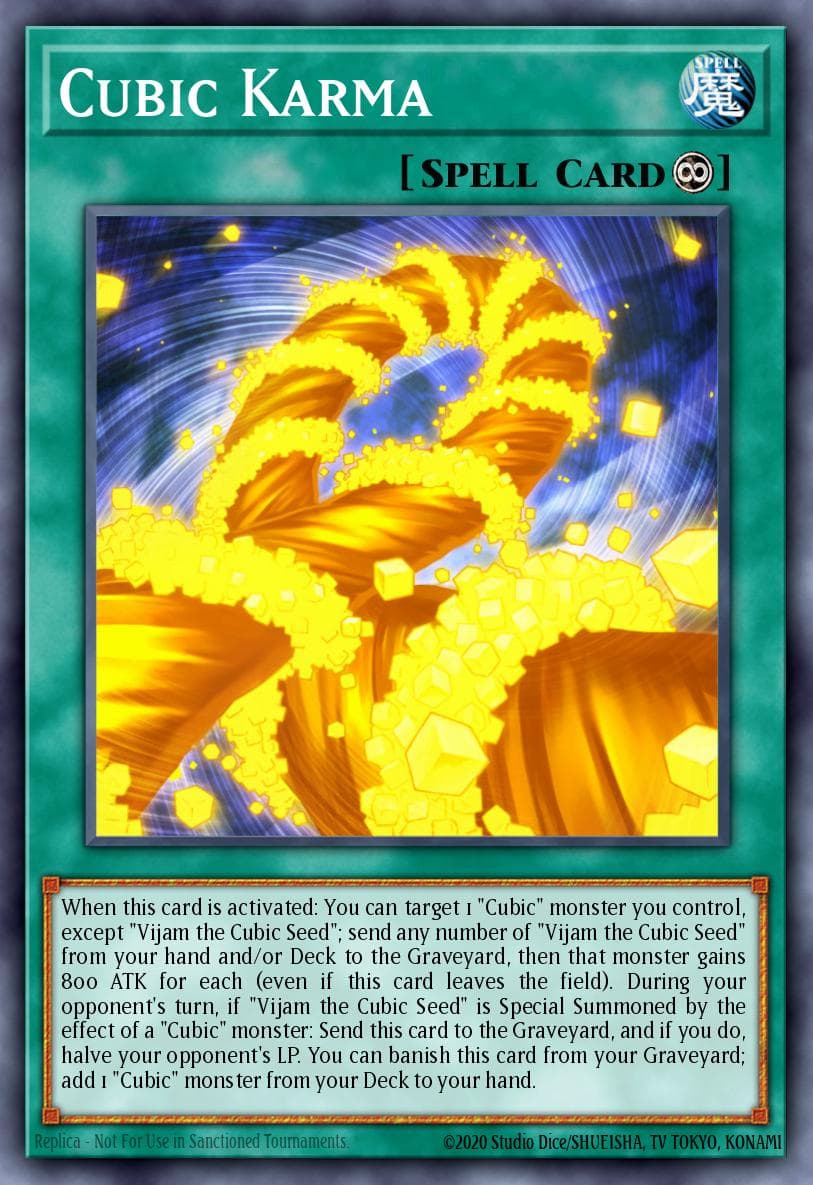 Cubic Karma Yu-Gi-Oh! The Dark Side of Dimensions Movie Pack: Gold Edition card