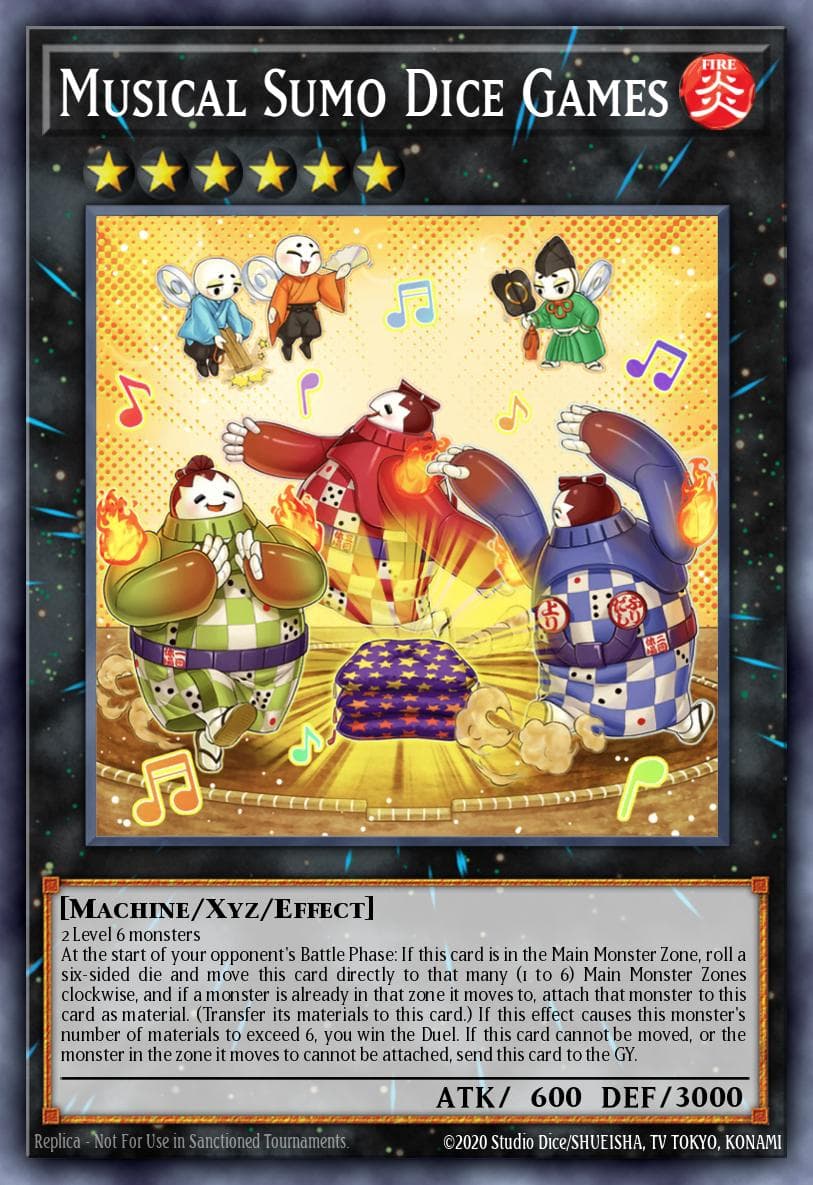 Musical Sumo Dice Games Dimension Force card