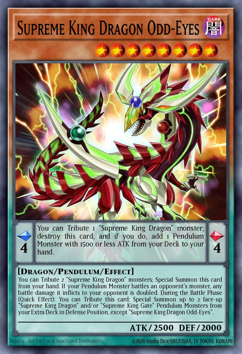Supreme King Dragon Odd-Eyes Code of the Duelist Special Edition card