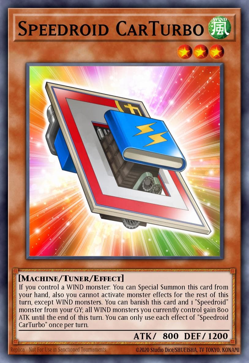 Speedroid CarTurbo Rise of the Duelist Premiere! promotional card card