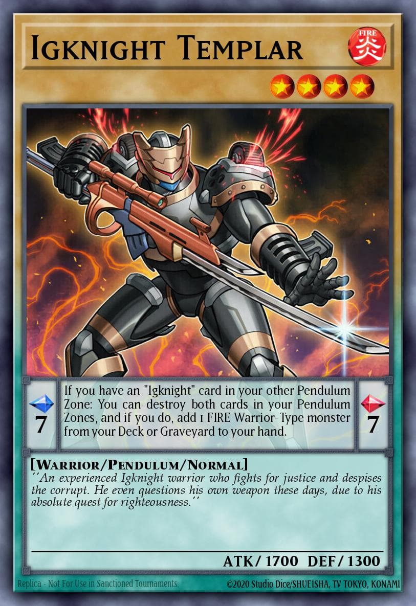 Igknight Templar Clash of Rebellions: Special Edition card