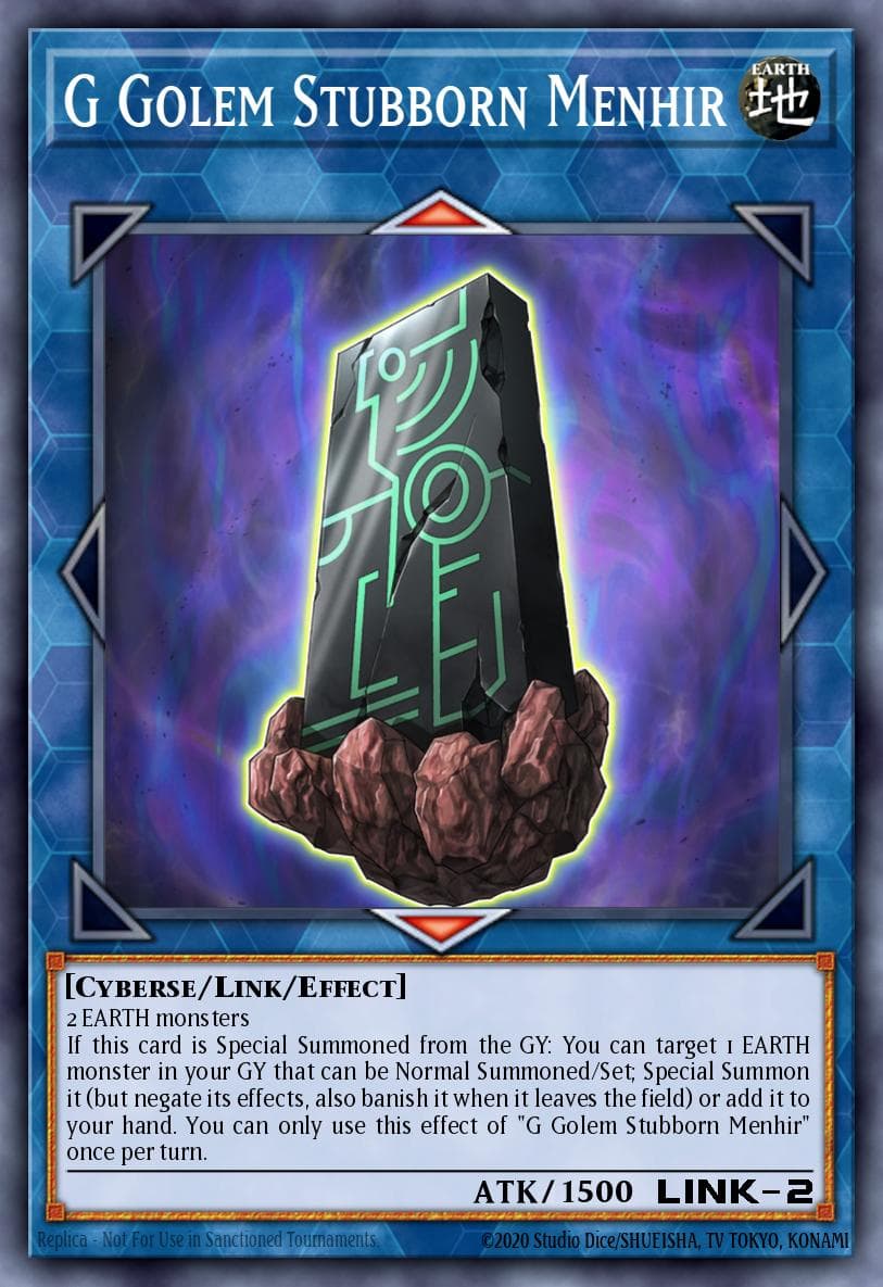 G Golem Stubborn Menhir Battles of Legend: Crystal Revenge card