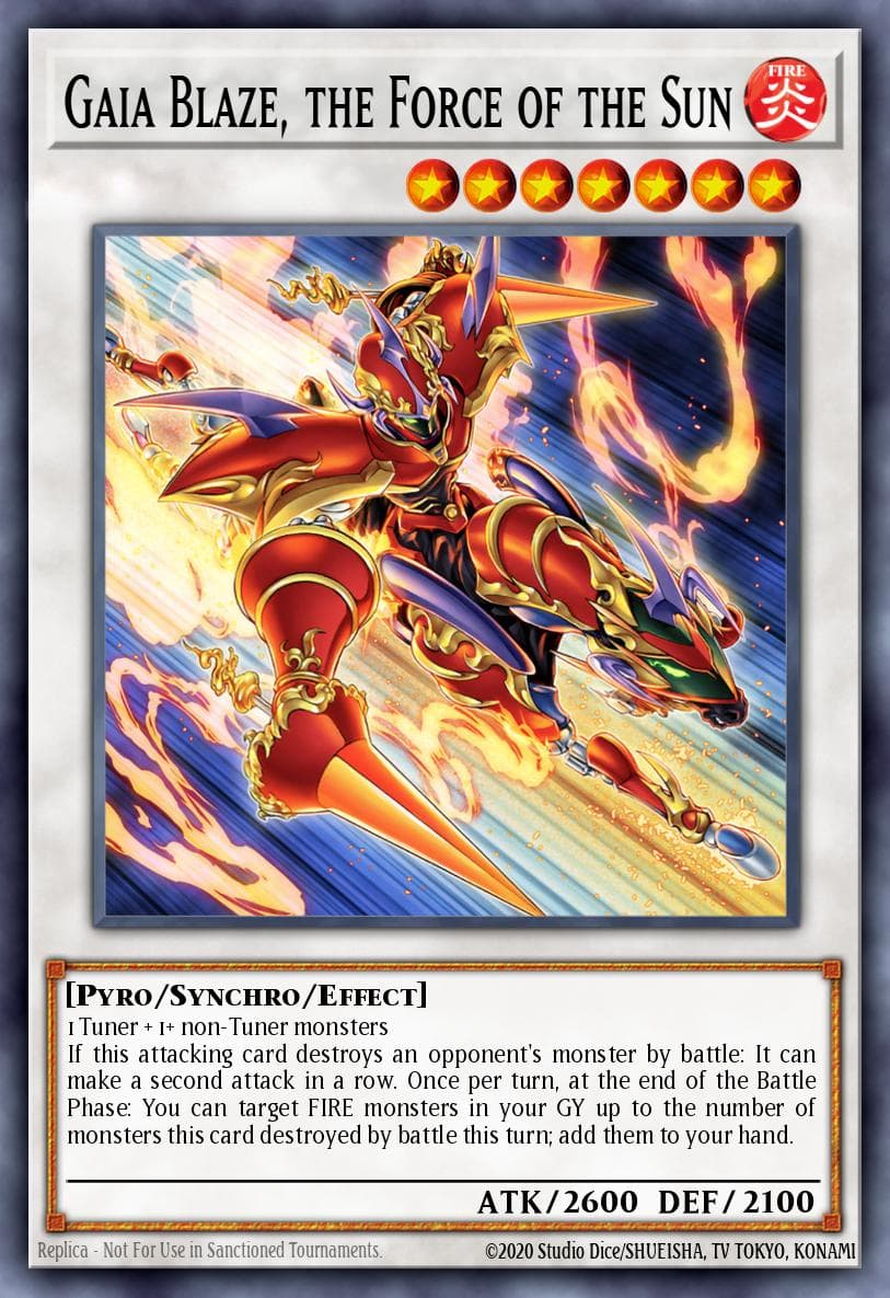 Gaia Blaze, the Force of the Sun Duelist Nexus card