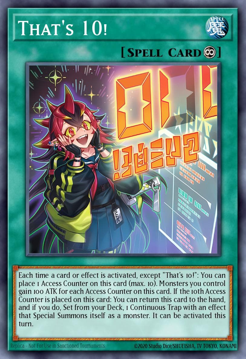 That's 10! The Infinite Forbidden card