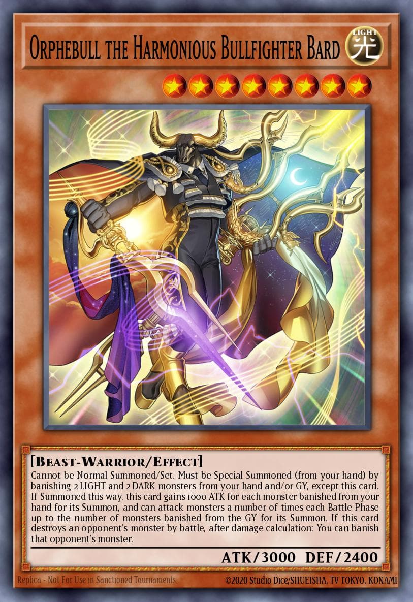 Orphebull the Harmonious Bullfighter Bard Photon Hypernova card