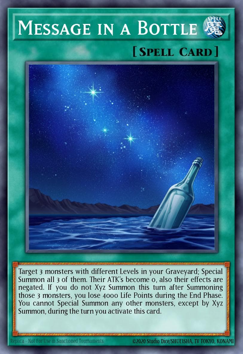 Message in a Bottle Zexal Collection Tin card