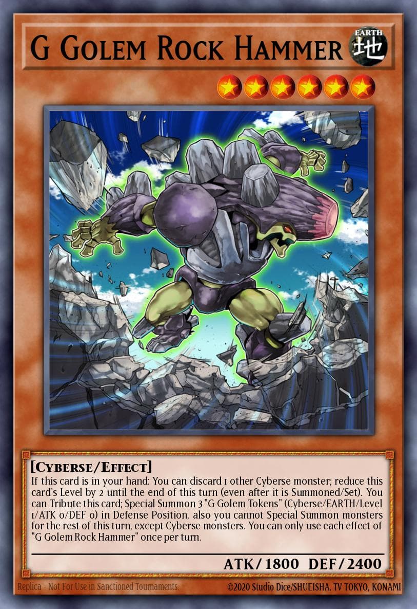 G Golem Rock Hammer Battles of Legend: Crystal Revenge card