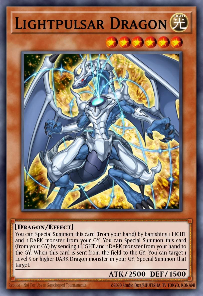 Lightpulsar Dragon Premium Gold card
