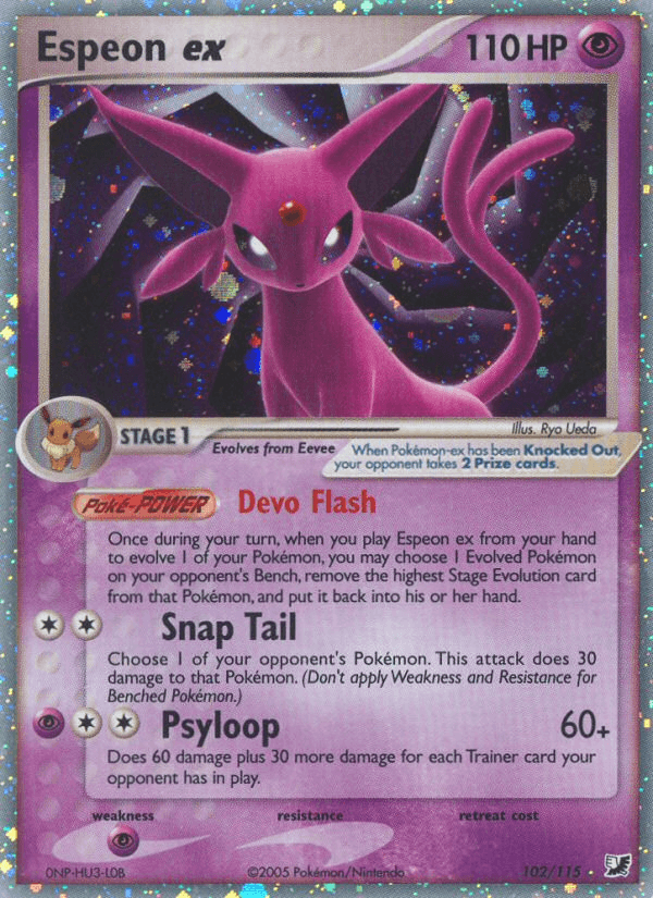 Espeon ex Unseen Forces card