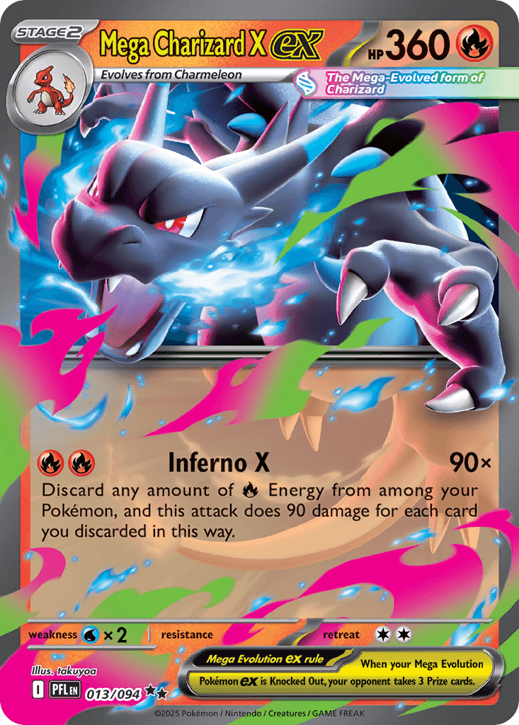 Mega Charizard X ex Phantasmal Flames card